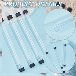 Tubes de rangement en plastique PVC transparent&nbsp;AJEW-CY0002-92B