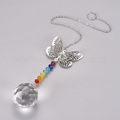 Cristal plafond ventilateur tirer chaînes chakra suspendus pendentifs prisme&nbsp;AJEW-WH0021-30A
