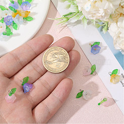 100 шт. 10-х цветные стеклянные подвески-цветки жизни FIND-CA0009-01