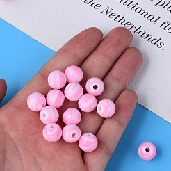 Непрозрачные полосатые акриловые бусины MACR-S373-27A-05