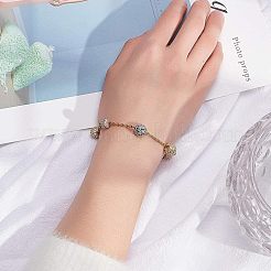 Стойки обшивки латунь кубического циркония бусы&nbsp;ZIRC-NB0001-28