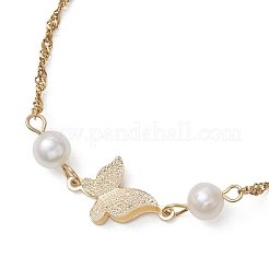 Латунные подвески и браслеты из натурального пресноводного жемчуга&nbsp;BJEW-JB13126