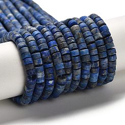 Нитки бусины из натурального ляписа-лазури G-P575-B45-4x2mm