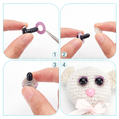 10 пакетик 10-х цветных пластиковых кукольных глаз FIND-PH0018-07