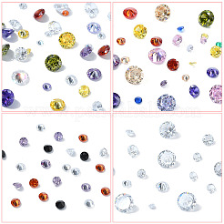 40 Stück 4 Farben Zirkonia-Cabochons&nbsp;ZIRC-YW0001-20C