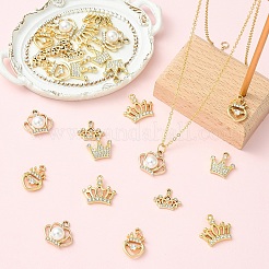 25 Stück 5 Stile Legierung mit Strass-Anhängern&nbsp;FIND-YW0012-71