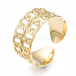 Открытое кольцо-манжета из нержавеющей стали 304 RJEW-T023-16G