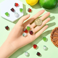 16 шт. 4-х цветные бусины ручной работы в технике лэмпворк с выпуклыми краями&nbsp;LAMP-YW0001-29