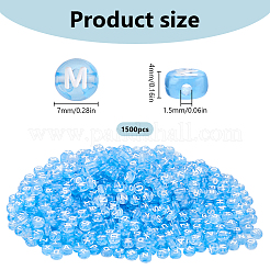 1500 шт. Прозрачные акриловые бусины OACR-SP0001-25A