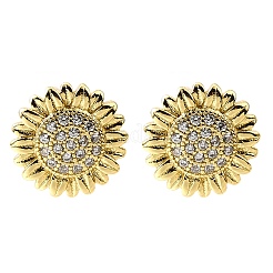 Серьги-гвоздики из циркония&nbsp;EJEW-G433-03G