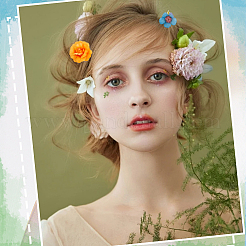 174шт. 13 стиля искусственная головка цветка&nbsp;AJEW-SP0002-83