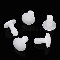 プラスチック人形の関節  ワッシャー付き  DIYクラフトぬいぐるみテディベアアクセサリー  ホワイト  17x14.5mm&nbsp;DOLL-PW0001-062A
