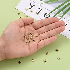 Тибетском стиле сплав шарик крышки TIBEB-Q018-AG-FF