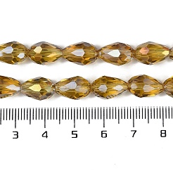 Прозрачные стеклянные бусины гальваническим пряди X-EGLA-N013-T10mm-B08