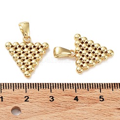 304ステンレスペンダント  トライアングルチャーム  ゴールドカラー  19x18x3mm  穴：6x3mm&nbsp;STAS-P329-09G