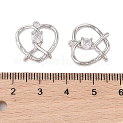 Латунь со стеклянными подвесками со стразами KK-N254-64P