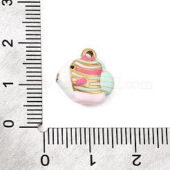 304ステンレススチールチャーム  縞模様のチャームが付いた熱帯魚  ゴールドカラー  カラフル  13x13x5mm  穴：1.6mm&nbsp;SA-CBA5C29-02A