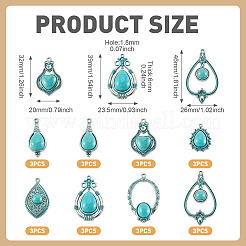 24 pz 8 stili pendenti in lega di stile tibetano&nbsp;FIND-TA0010-13