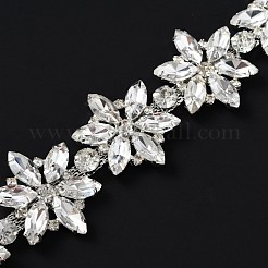 Finiture in strass di cristallo fiore lucido&nbsp;FIND-WH0050-23