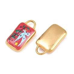 Pendentifs en acier inoxydable 304 émaillés&nbsp;SA-CBA4809-15G-01