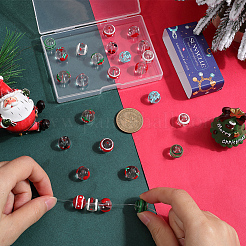 32 шт. 8 стиля круглых стеклянных/лэмпворк круглых бусин GLAA-SC0002-44