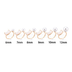 Закрепки для манжет в форме кошачьей раковины из латуни KK-T076-65G