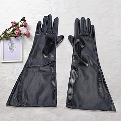 1 Paar lange Fingerhandschuhe aus PU-Leder&nbsp;AJEW-CL0005-12B