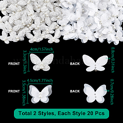40 stücke 2 arten polyester spitze schmetterling ornament zubehör&nbsp;FIND-NB0007-12