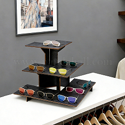 Expositores de aperitivos de madera de 3 nivel para mostradores minoristas&nbsp;ODIS-WH0043-297B-1