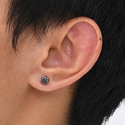 Шестигранные серьги-гвоздики из нержавеющей стали PW-WG255A2-01