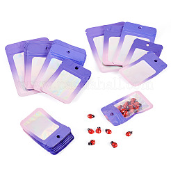 50 шт. 5 стиля прямоугольные блестящие голографические ПВХ пакеты с застежкой-молнией ABAG-TA0001-88