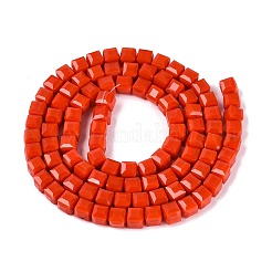 Opaken Glasperlen Stränge&nbsp;GLAA-R041-8x8mm-C04