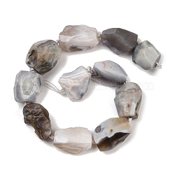 Нити необработанных грубых натуральных бусин из ботсванского агата G-S396-04A