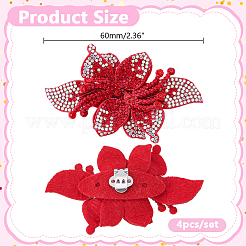 4 Stück Schuhclips aus Eisen&nbsp;HJEW-HY00185
