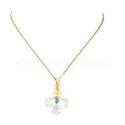 Colliers pour femmes avec pendentif croix en strass transparent AB K9 et chaîne en acier inoxydable 304.&nbsp;NJEW-JN06179