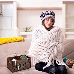 Комплект ящиков для хранения пряжи из мдф CON-WH0095-130A