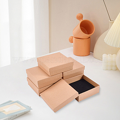 6 boîte à bijoux carrée en papier kraft&nbsp;CBOX-CN0001-02