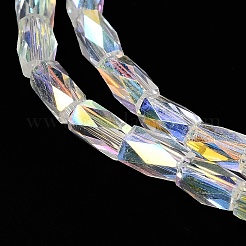 Стеклянные бусины с гальваническим покрытием &nbsp;GLAA-P068-AB04