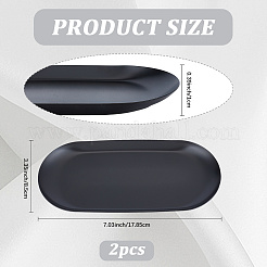 2 шт. овальная пластина для демонстрации ювелирных изделий из нержавеющей стали 430&nbsp;STAS-CN0001-70EB