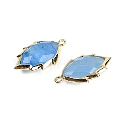 Подвески из окрашенного натурального нефрита в форме листа&nbsp;G-I375-04G-17