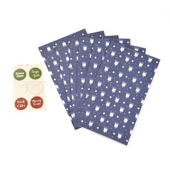 Sacs de bonbons en papier rectangle thème réveillon de noël&nbsp;CARB-G007-01B