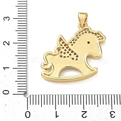 Pendenti in zirconi cubici trasparenti in micro pavè di ottone&nbsp;KK-A303-02G