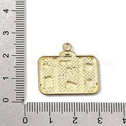合金エナメルチャーム  荷物チャーム  ライトゴールド  22.5x25x2mm  穴：1.6mm&nbsp;AL-CBA4C3E-01LG
