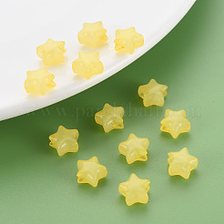 模造ゼリーアクリルビーズ  スター  きいろ  9x9.5x5.5mm  穴：2.5mm  約2050個/500g&nbsp;MACR-S373-45-E07
