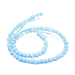 Millefiori a mano fili di perline di vetro&nbsp;LAMP-J035-6mm-59