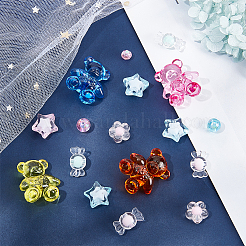 350шт 15 стиля прозрачные акриловые бусины MACR-PH0001-52