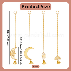 Луна Солнце латунный кулон украшение&nbsp;HJEW-OC00021