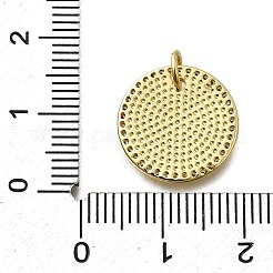 Breloques en laiton avec zircone cubique de micro pave&nbsp;X-KK-P295-55G