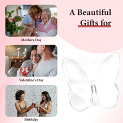 Стеклянные бабочки-декорации AJEW-WH20019-14C