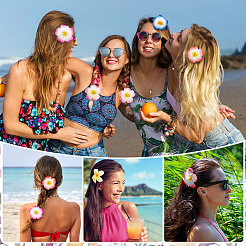 8 Stück Haaraccessoire aus EVA-Alligatorleder mit Blumenmuster in 8 Farben&nbsp;PHAR-PH0001-24